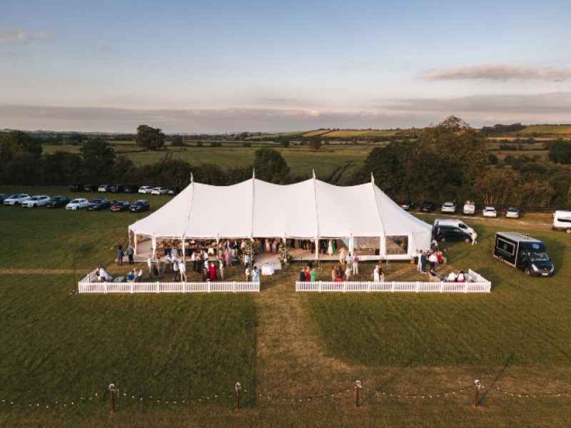 Traditional Marquee with Picket Fence