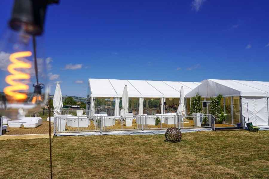 Clearspan Marquee on Cassette Floor