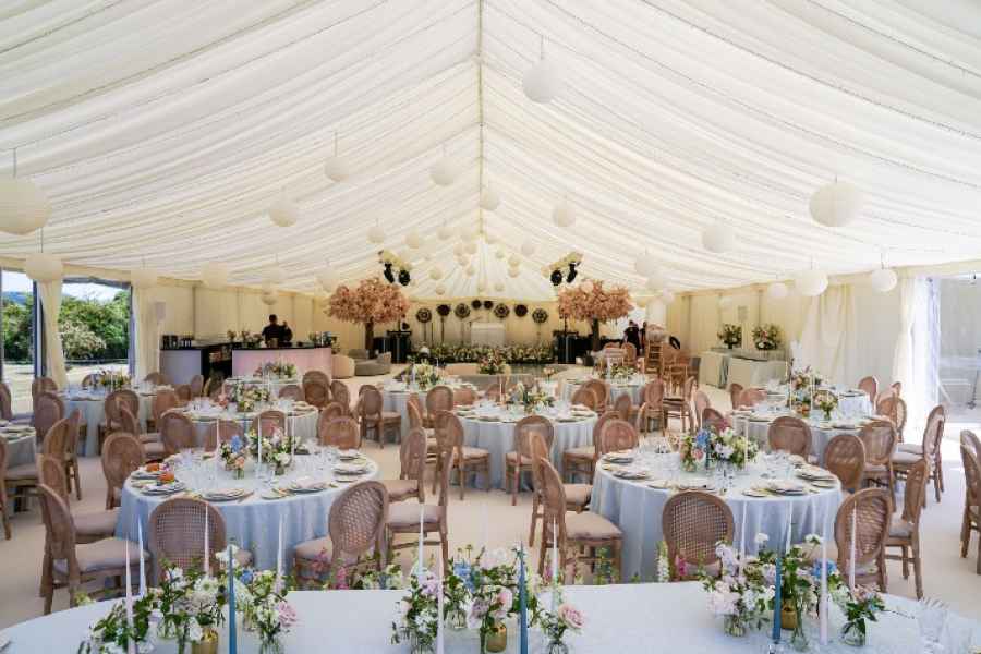 Ivory Pleated Linings and Fairy Lights